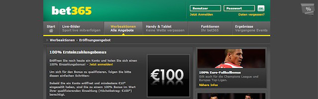 Der Neukundenbonus bei bet365