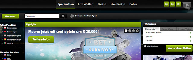 Vielfältiges Sportwetten-Portfolio bei comeon