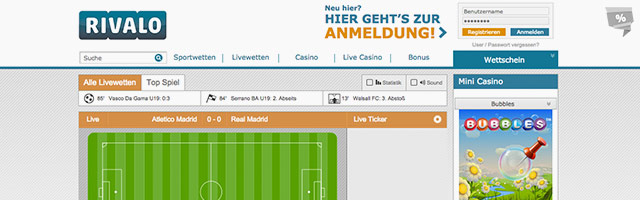 Livewetten überzeugen beim Test, jedoch keine Livestreams verfügbar