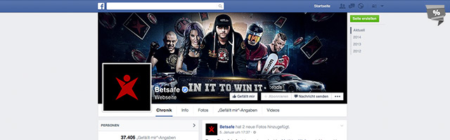 Betsafe auch auf Facebook