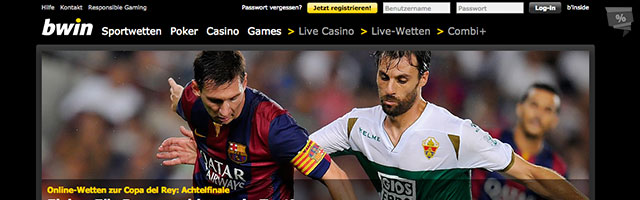 bwin bietet knapp 40 Sportarten, insbesondere ein sehr großes Fußball-Angebot