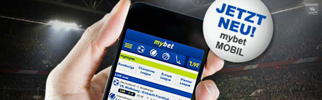 Mobile Webseite für die Nutzung von Mybet