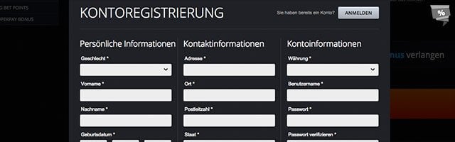 Die Anmeldung ist schnell und Problemlos 