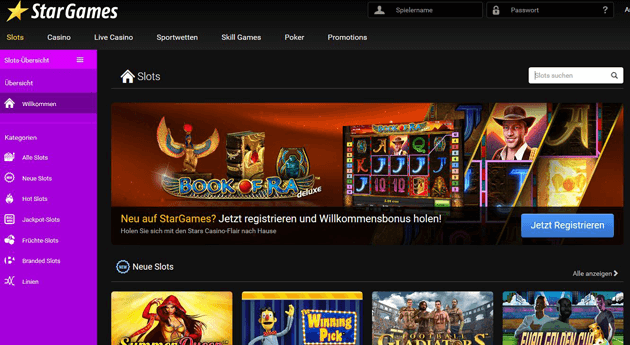 Slots, Casino und Kartenspiele