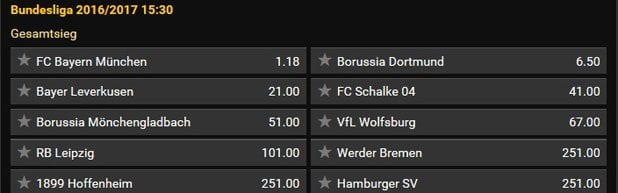 Borussia Dortmund Wetten Bundesliga Langzeitwette Meisterwette