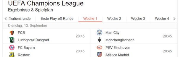 Champions League Quoten Vergleich