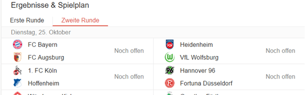 DFB Pokal Quoten Vergleich