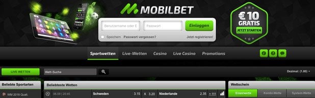 Sportwetten Bonus ohne Einzahlung Mobilbet