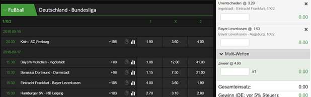 Betway Multiwetten