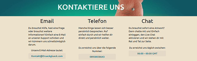 Drückglück Kundenservice